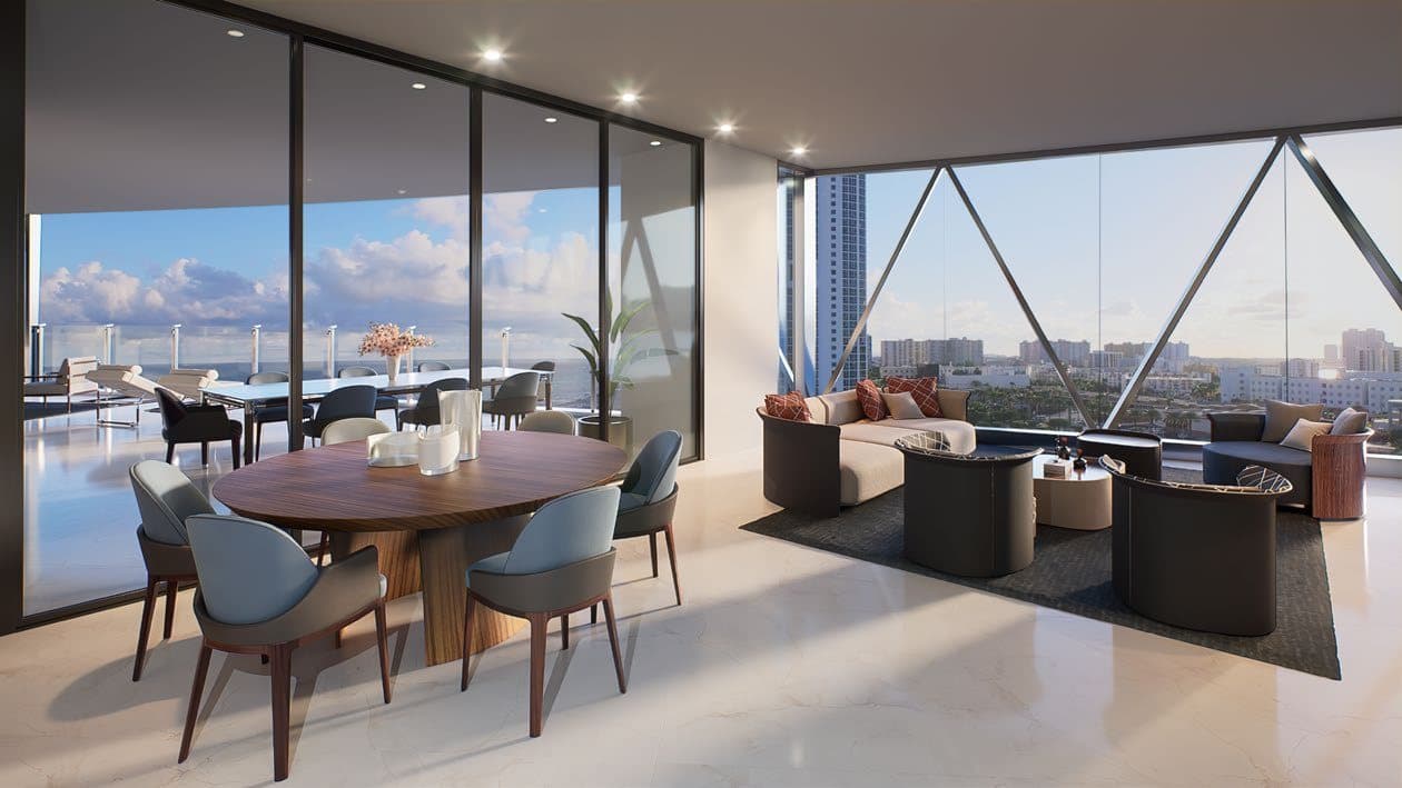 Oceanfront great room
