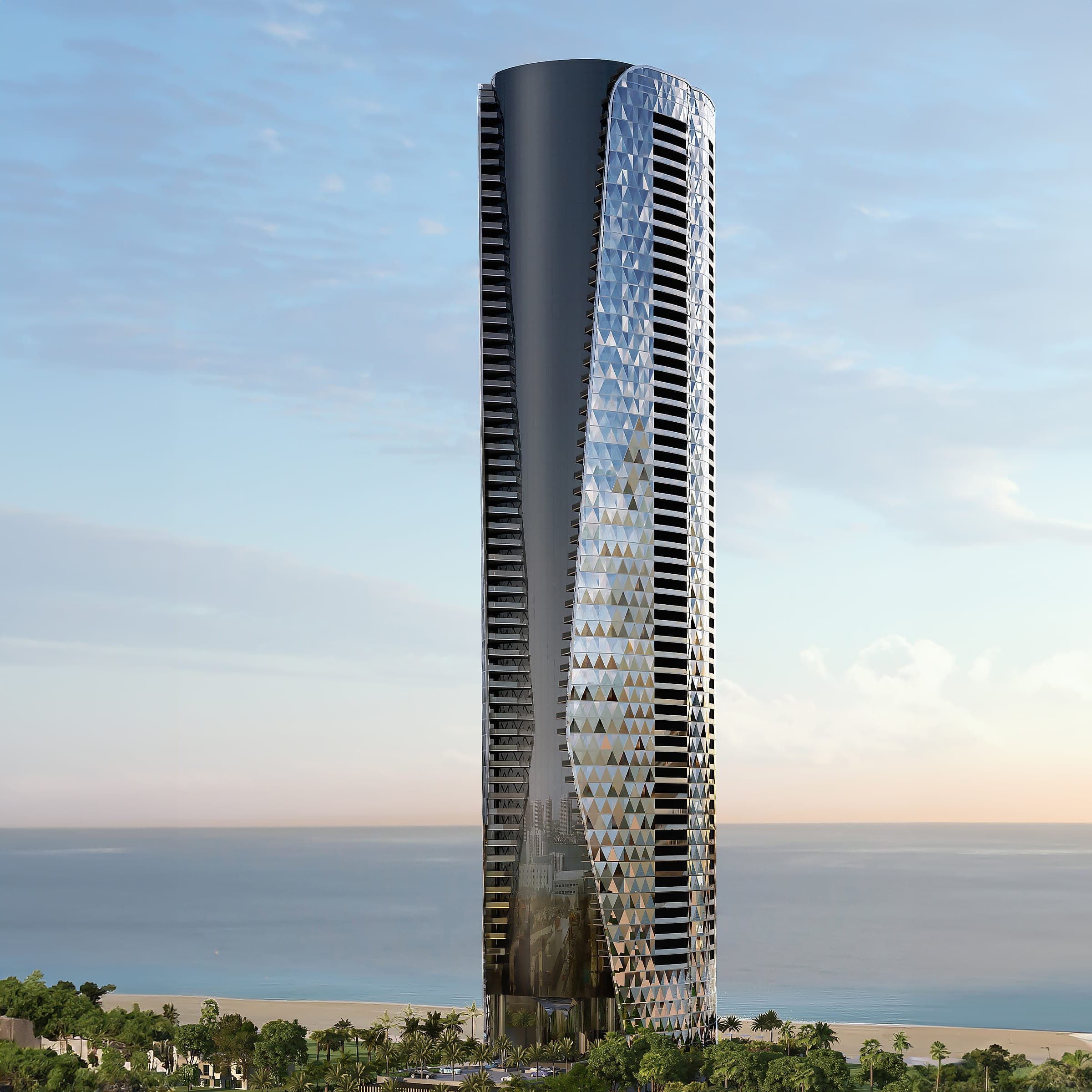 The tower on the Sunny Isles shoreline