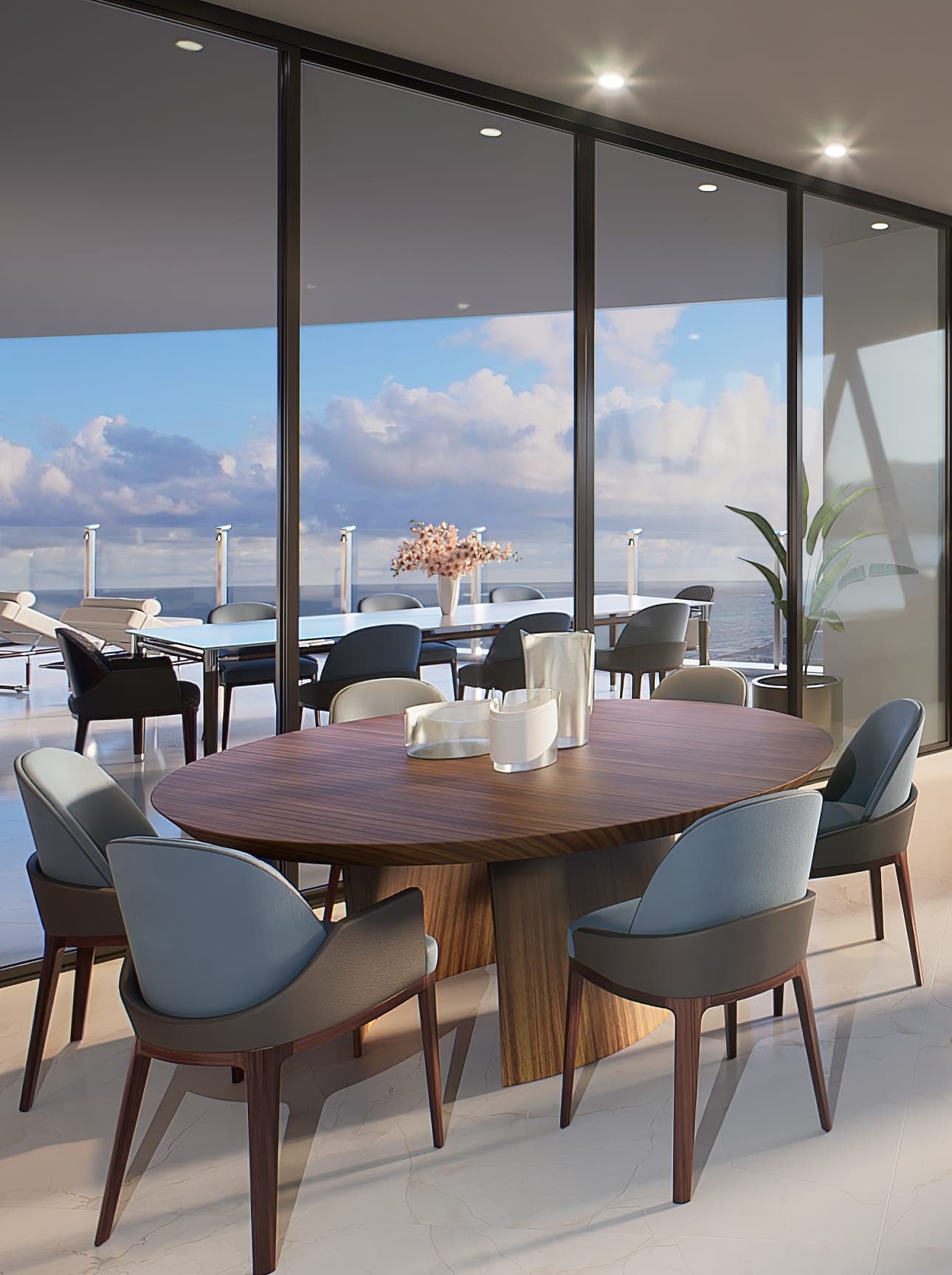 Dining room over the Atlantic